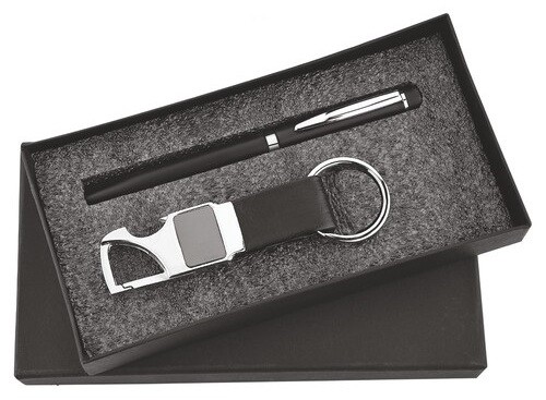 2 in 1 Metal Pen and Opener Keychain Combo Gift Set